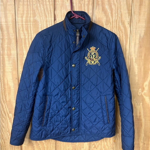 Ralph Lauren Jackets & Blazers - Ralph Lauren Blue Quilted Jacket with Crest